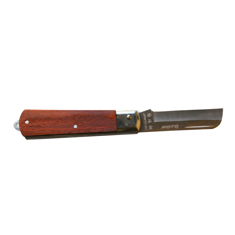 Stainless Steel Electrician Knife with Rosewood Handle