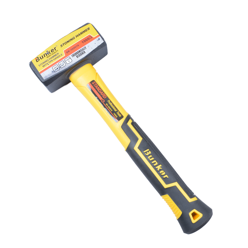 Stoning Hammer with TPR Handle Forged Steel Masonry Hammer