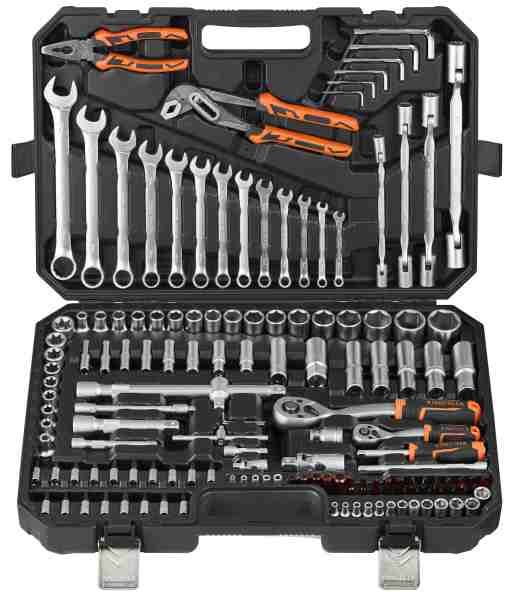 137PCS 142PCS Socket Tool Set 1/4 3/8 1/2 Drive Professional Mechanic Tool Kit from Dawei Metal