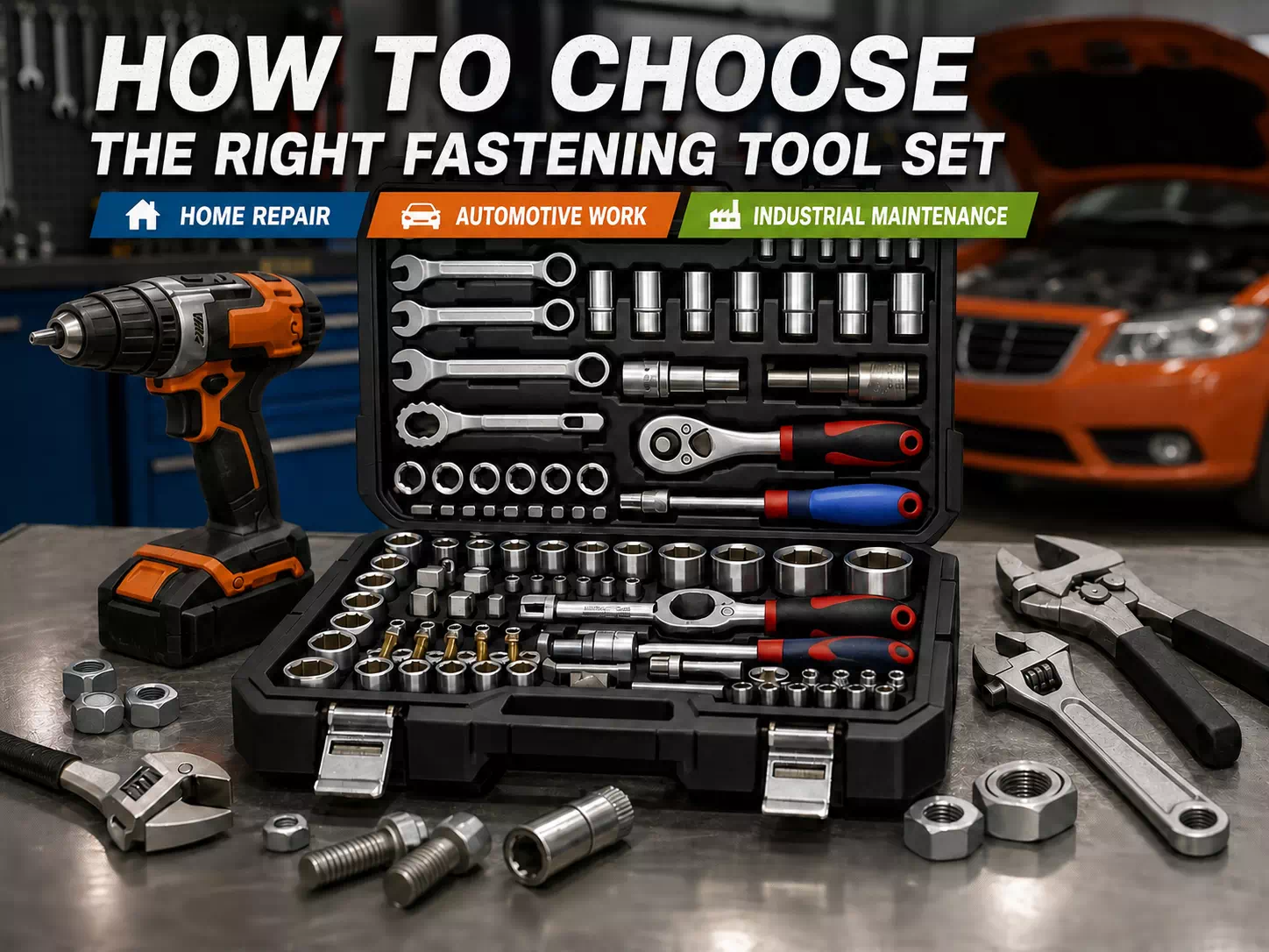 How to Choose the Right Fastening Tool Set for Home Repair, Automotive Work and Industrial Maintenan