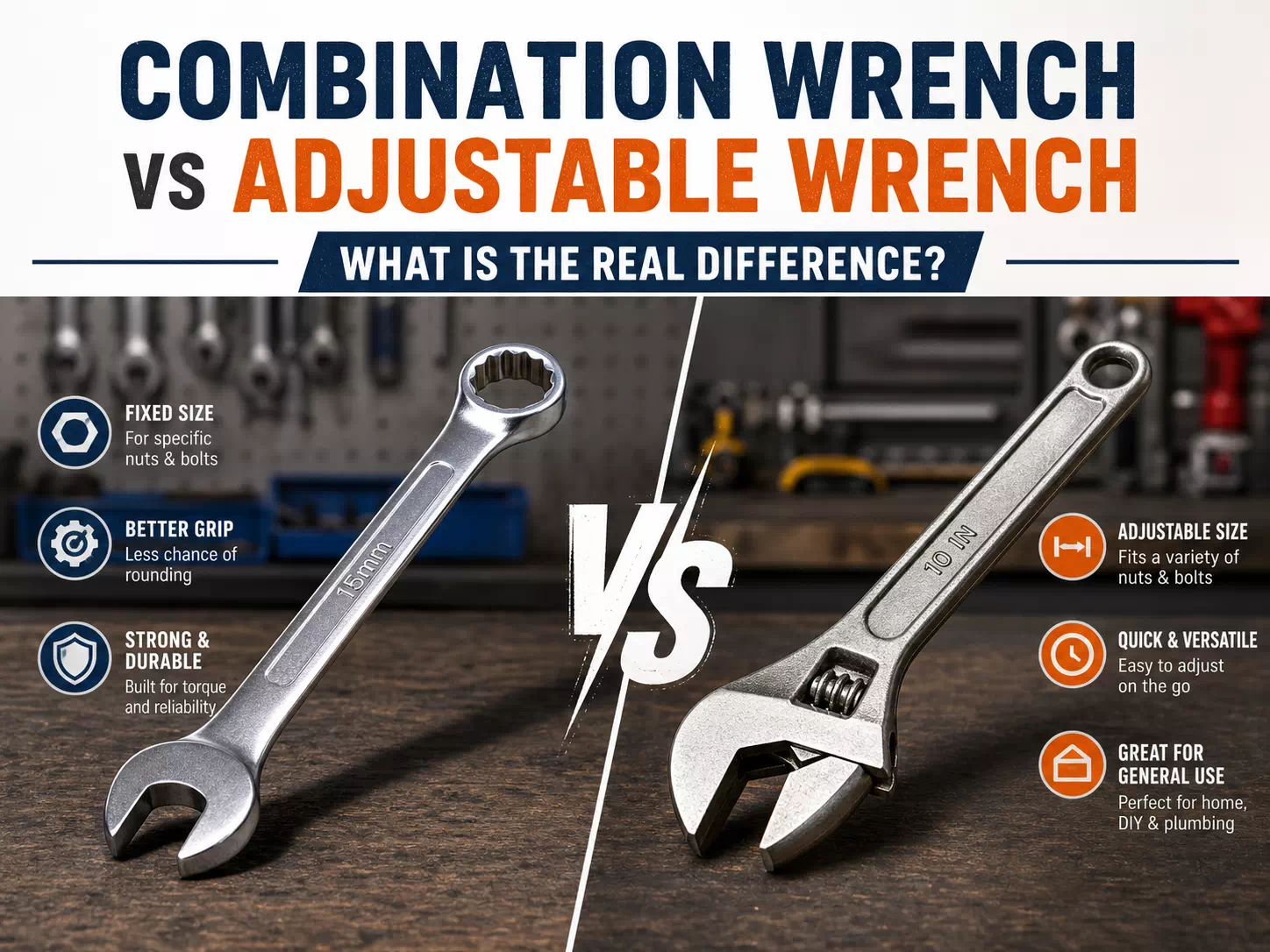 Combination Wrench vs Adjustable Wrench: What Is the Real Difference?