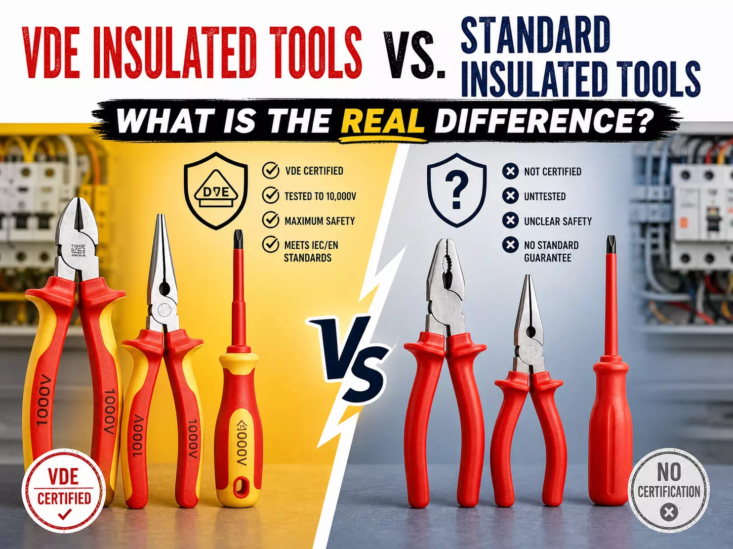 VDE Insulated Tools vs. Standard Insulated Tools: 