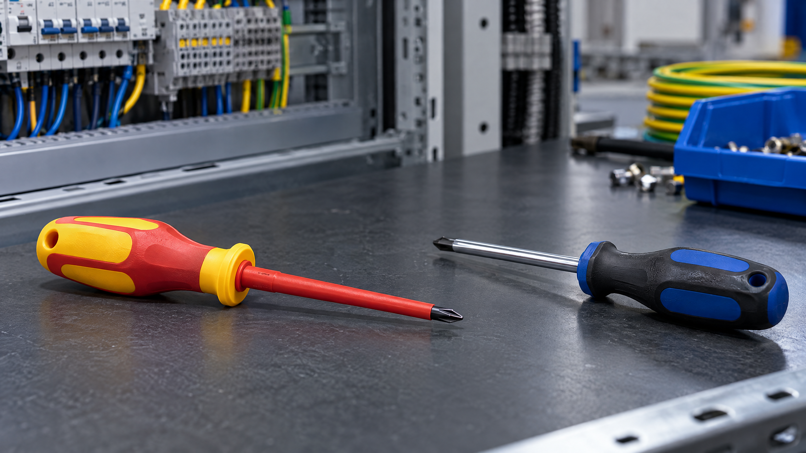 VDE screwdriver and regular screwdriver comparison